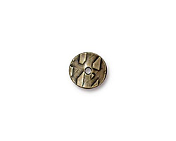 TierraCast Antique Brass (plated) Wavy Disk 2x10mm