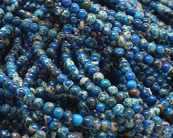 Midnight Blue Impression Jasper Round 3mm