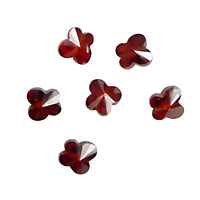 Garnet Faceted Butterfly 6x6mm