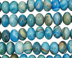 Larimar Blue Crazy Lace Rondelle 8mm