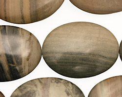 Silver Creek Jasper Flat Oval 30x22mm