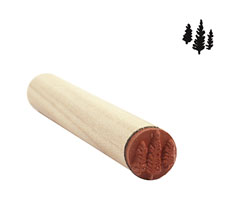 Evergreen Trees Tiny Rubber Stamp 10mm