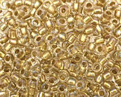 TOHO Crystal (with Gold Lining) Round 6/0 Seed Bead