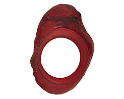 Tagua Nut Peony Open Slice (side drilled) 33-45x24-36mm