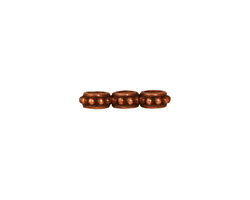 TierraCast Antique Copper (plated) Beaded 3-Hole Bar 11x3mm