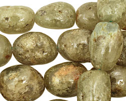 Green Garnet Tumbled Nugget 13-17x11-12mm