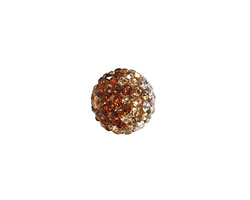 Topaz/Crystal Ombre Pave Round 12mm