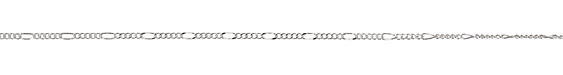 Silver (plated) Curb & Oval Chain