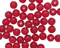 Czech Glass Matte Garnet Round 6mm