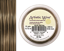 Artistic Wire Gunmetal (bronze) 22 gauge, 15 yards