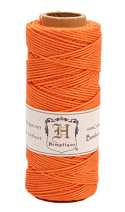 Neon Orange Bamboo Cord 20 lb, 205 ft