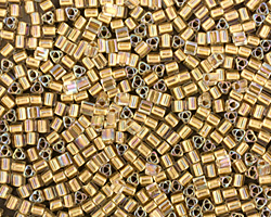 TOHO Rainbow Crystal (with Gold Lining) Triangle 11/0 Seed Bead