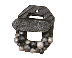 Poison Tree Polymer Clay Gray Confetti Toggle Clasp 25x20mm, 21mm bar
