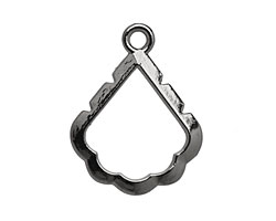 Artistic Wire Hematite Pear Wrapper 19x25mm