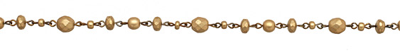Czech Class Matte Gold on Brass Bead Chain