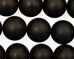 Brazil Black Stone (matte-finish) Round 14mm