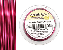 Artistic Wire Magenta 20 gauge, 15 yards