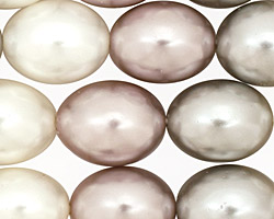 Multi (white, silver, silver rose) Shell Pearl Rice 15x11mm