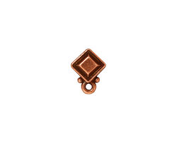 TierraCast Antique Copper (plated) Faceted Diamond Ear Post 10x12mm