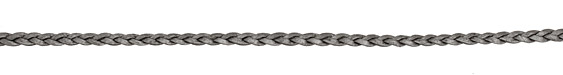 Grey (metallic) Flat Braided Leather Cord 5mm