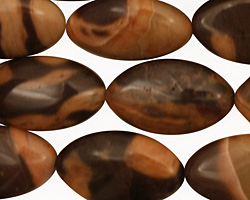 Brown Snakeskin Jasper Horse Eye 20x12mm