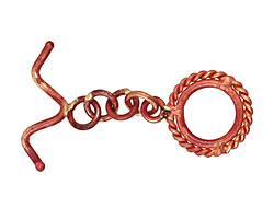 Patricia Healey Copper Roped Toggle w/ Zig Zag Bar 16x21mm, 25mm bar