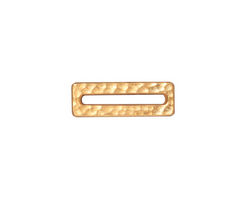 TierraCast Gold (plated) Hammered Rectangle Link 18x6mm
