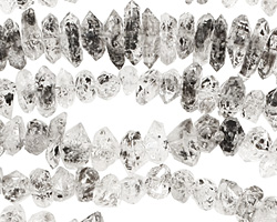 Tourmilated Quartz Faceted Nugget 3-5x9-10mm