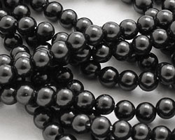 Charcoal Shell Pearl Round 4mm
