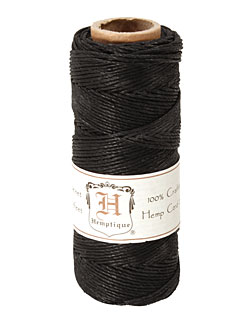 Black Hemp Twine 20 lb, 205 ft
