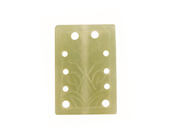 New Jade Floral Carved Rectangle 30x20mm