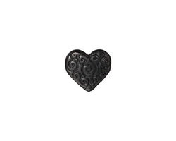 TierraCast Gunmetal Heart Scroll Bead 10x11mm