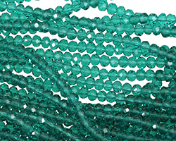 Winter Green Crystal Faceted Rondelle 3mm
