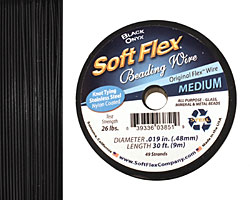 Soft Flex Black Onyx .019" (Medium) 49 Strand Wire 30ft.