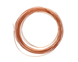Soft Flex Non-Tarnish Copper Half Round Craft Wire 18 gauge, 7 yards