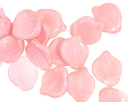Czech Glass Rose Curved Leaf 12x14mm