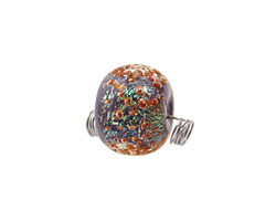 Unicorne Beads Enchanted Sea w/ Copper Rondelle 16x20mm