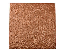 Lillypilly Antique Flower Garden Embossed Patina Copper sheet 3"x3", 36 gauge