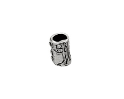 Rustic Charms Sterling Silver Small "Be Here Now" 10x6mm