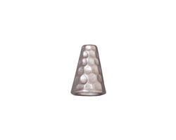 TierraCast Rhodium (plated) Tall Hammertone Cone 13x9mm