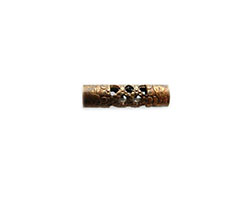 Vintaj Natural Brass Filigree Tube Bead 11mm