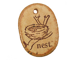 Kylie Parry Ceramic Oval Nest Pendant 25x35mm