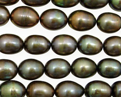 Silver Green Rice 9-11mm