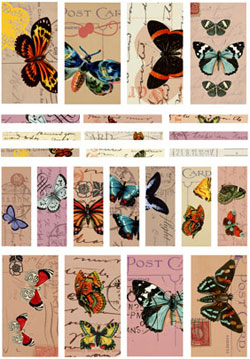 Nunn Design Butterflies Channel Bead Collage Sheet