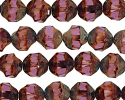 Czech Glass Amethyst Picasso Chandelier Cut 8mm