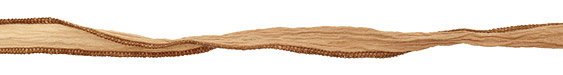 Balsa Wood w/ Dark Brown Edges Hand Dyed 100% Silk Ribbon 1/2"