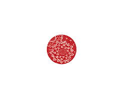 Lillypilly Red Dahlia Anodized Aluminum Disc 11mm, 24 gauge