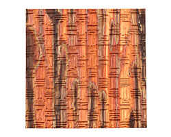 Lillypilly Enchantment Thatch Embossed Patina Copper Sheet 3"x3", 36 gauge