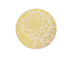 Lillypilly Gold Dahlia Anodized Aluminum Disc 25mm, 22 gauge