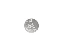 Lillypilly Silver Floral Vine Anodized Aluminum Disc 11mm, 22 gauge